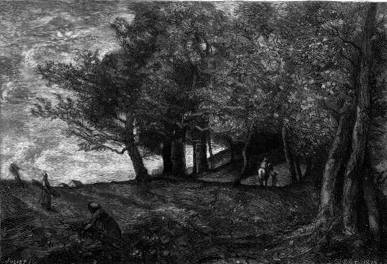 Bucherons (1870-1871). Kaiverrus Jean Baptiste Camille Corot
