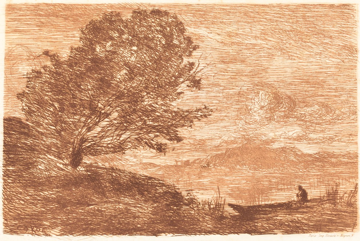Järvi Tirolissa Un lac du Tyrol, 1863. tekijältä Jean Baptiste Camille Corot