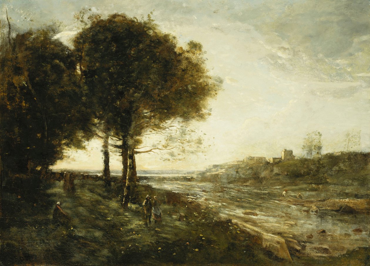 Joki Romagnassa; Torrent Romagnassa, tekijältä Jean Baptiste Camille Corot