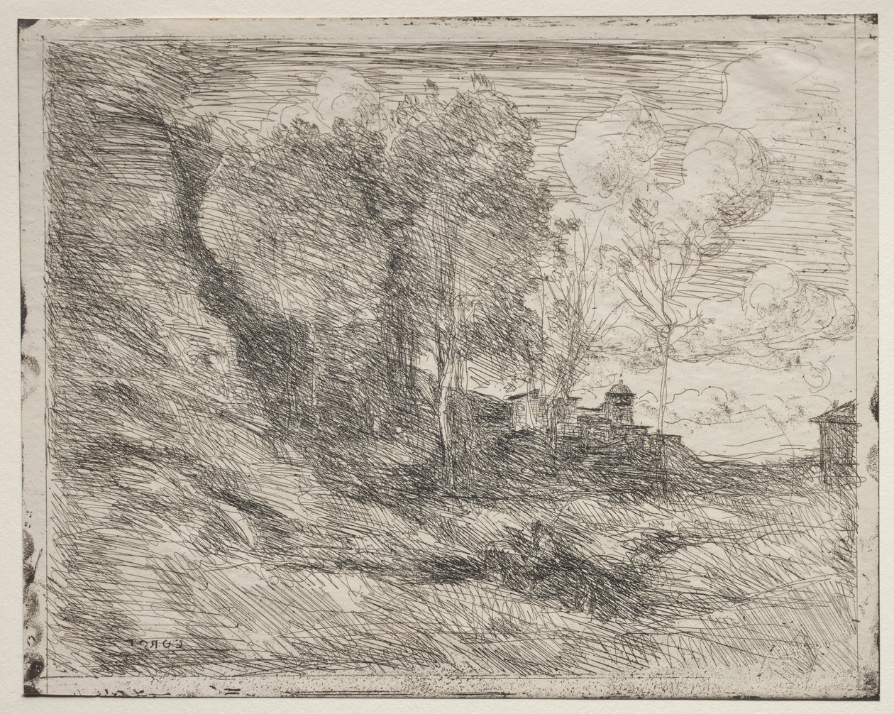Matkamuisto Ostiasta tekijältä Jean Baptiste Camille Corot