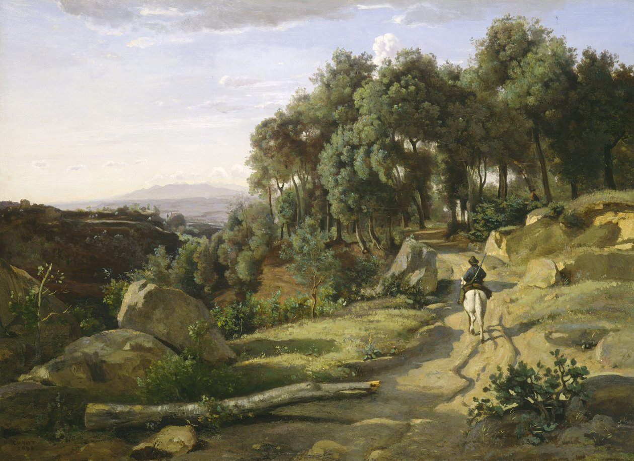 Näkymä Volterran lähellä tekijältä Jean Baptiste Camille Corot