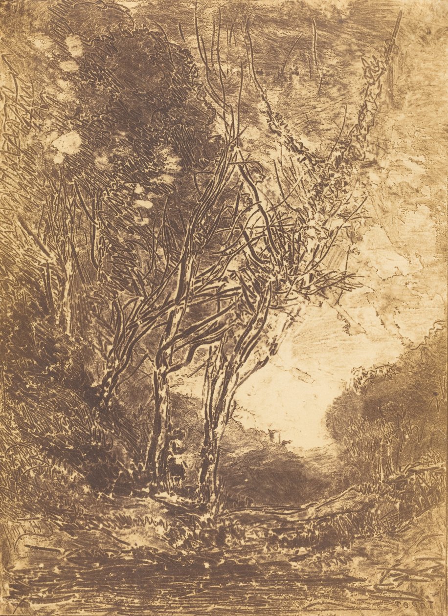 Ambush The Ambush, 1858. tekijältä Jean Baptiste Camille Corot