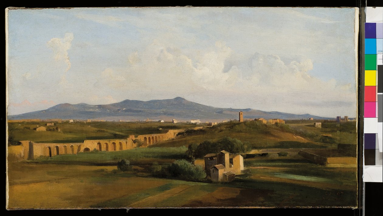 Akvedukti Rooman maaseudulla tekijältä Jean Baptiste Camille Corot