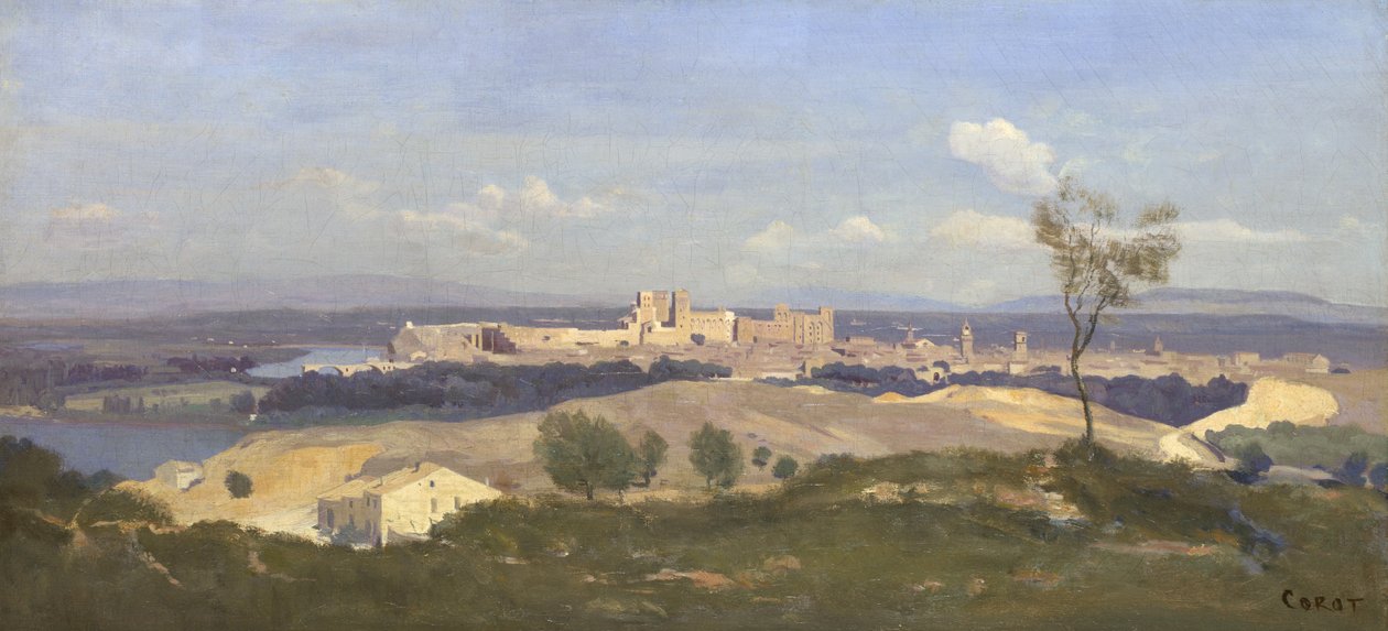 Avignon lännestä, 1836 tekijältä Jean Baptiste Camille Corot