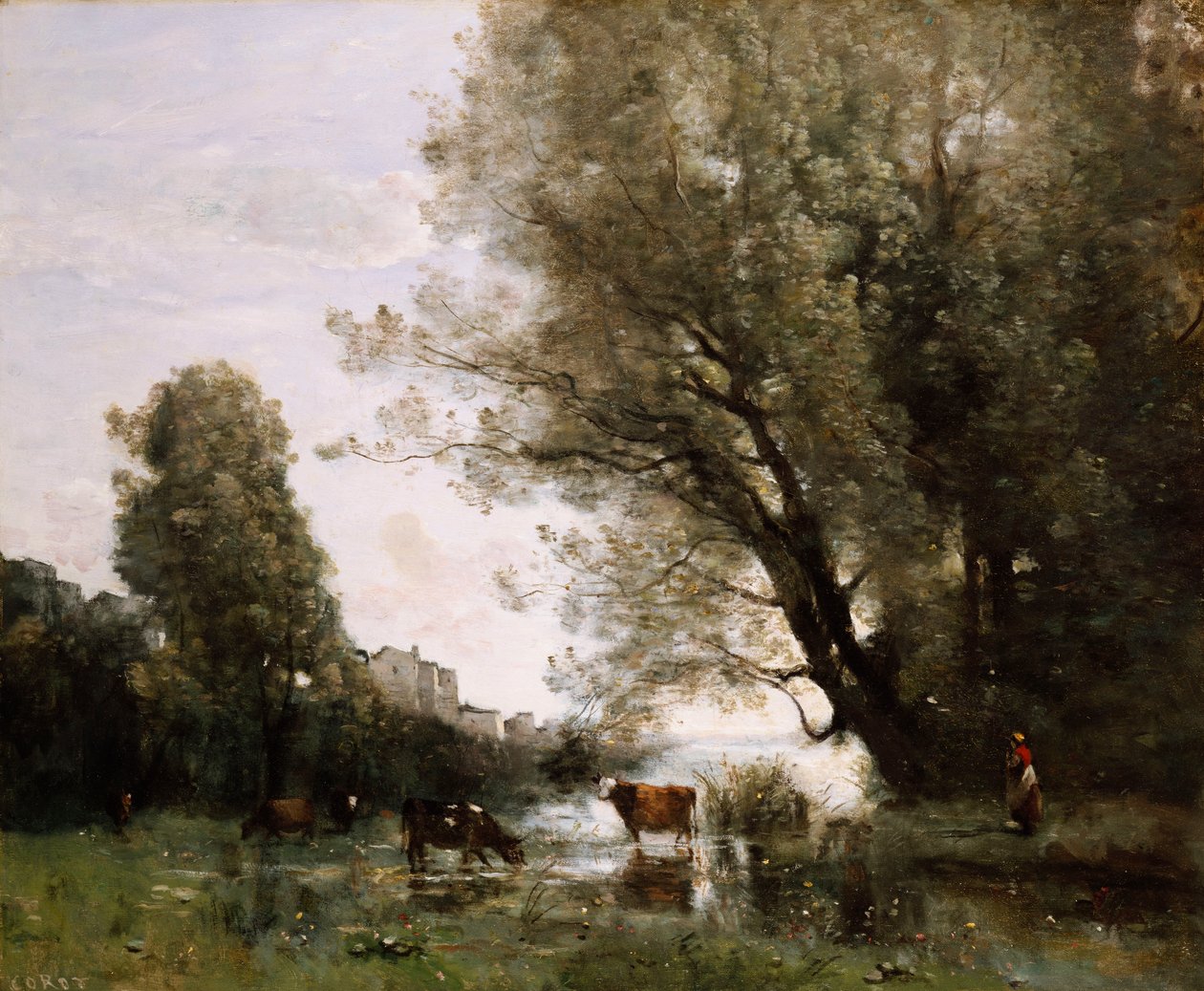 Lammen pankit Normandiassa tekijältä Jean Baptiste Camille Corot