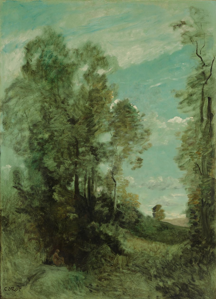 Metsämaisema (aamu) tekijältä Jean Baptiste Camille Corot