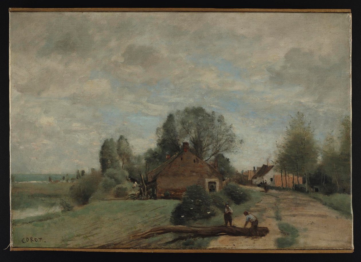Corot - La Route aux Bûcherons, Arleux-du-Nord, 1871, NMW A 24958 tekijältä Jean Baptiste Camille Corot