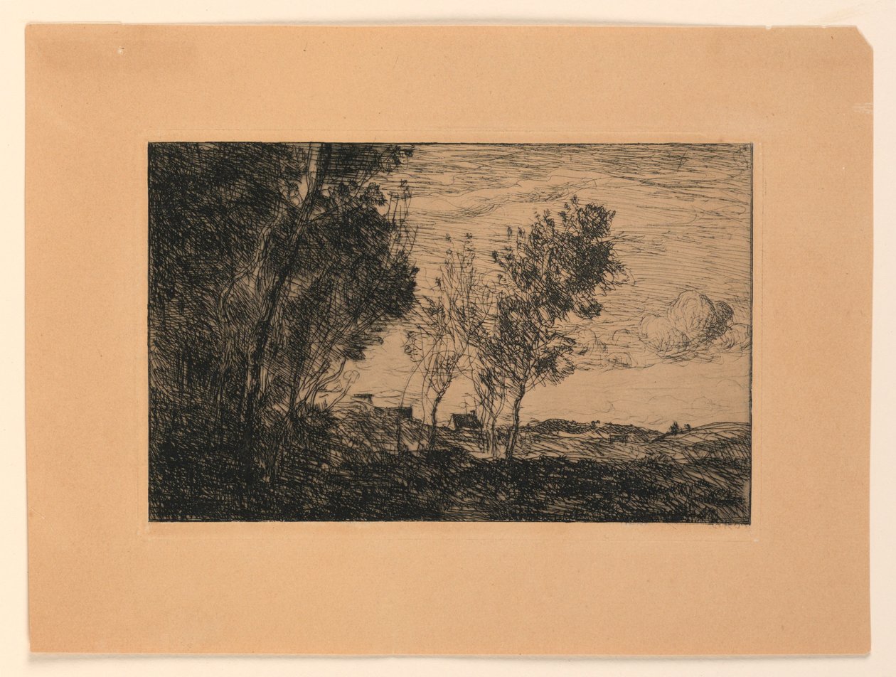 Dyyneissä: Metsän matkamuisto Haugessa tekijältä Jean Baptiste Camille Corot
