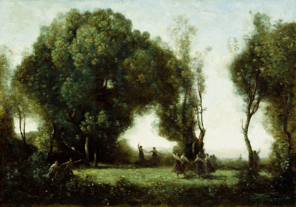 Nymfien tanssi, tekijältä Jean Baptiste Camille Corot