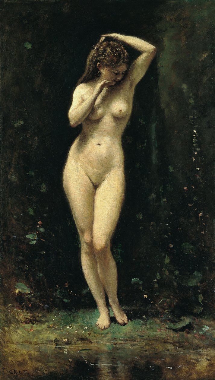Diana Bathing The Fountain tekijältä Jean Baptiste Camille Corot