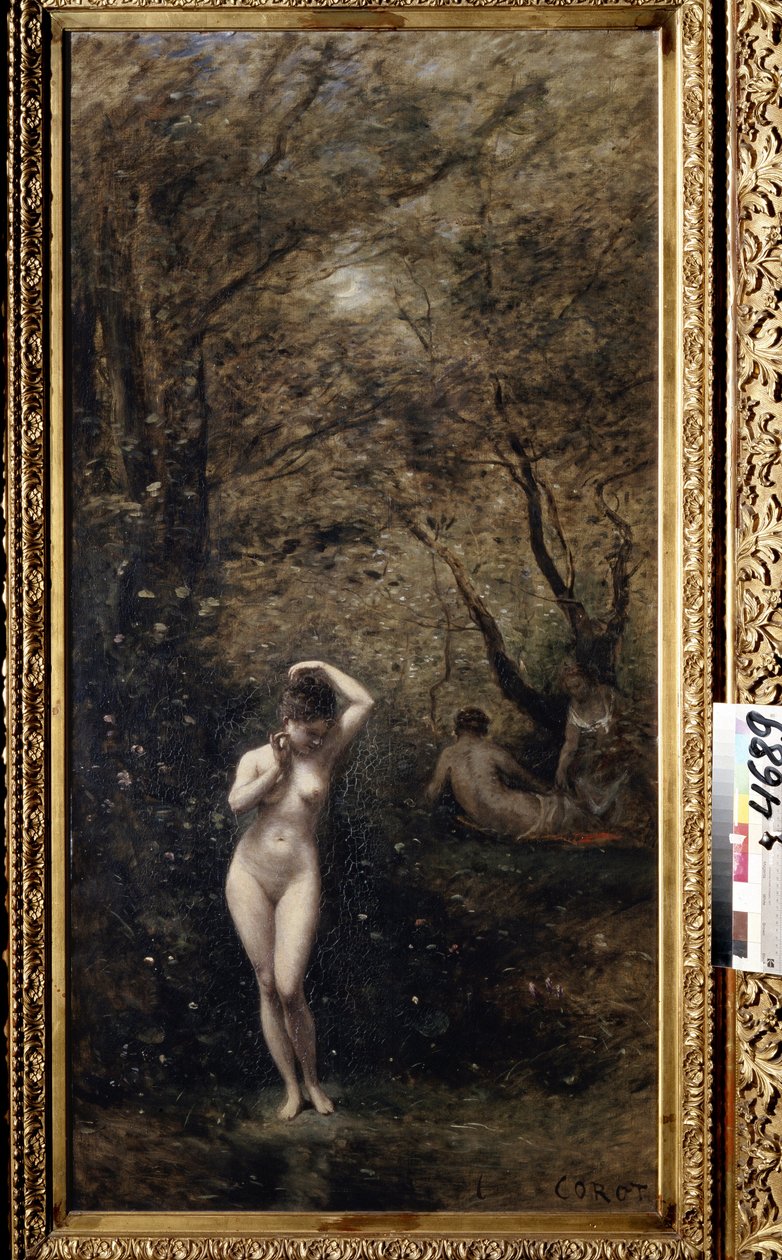 "" Diana kylpeä "" (Diana kylpeä) Camille Corotin (1796-1875) maalaus 1873-1874 Pushkin-museo, Moskova tekijältä Jean Baptiste Camille Corot