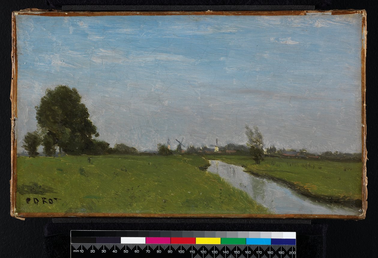 Hollantilainen maisema Hollannissa, 1854 tekijältä Jean Baptiste Camille Corot