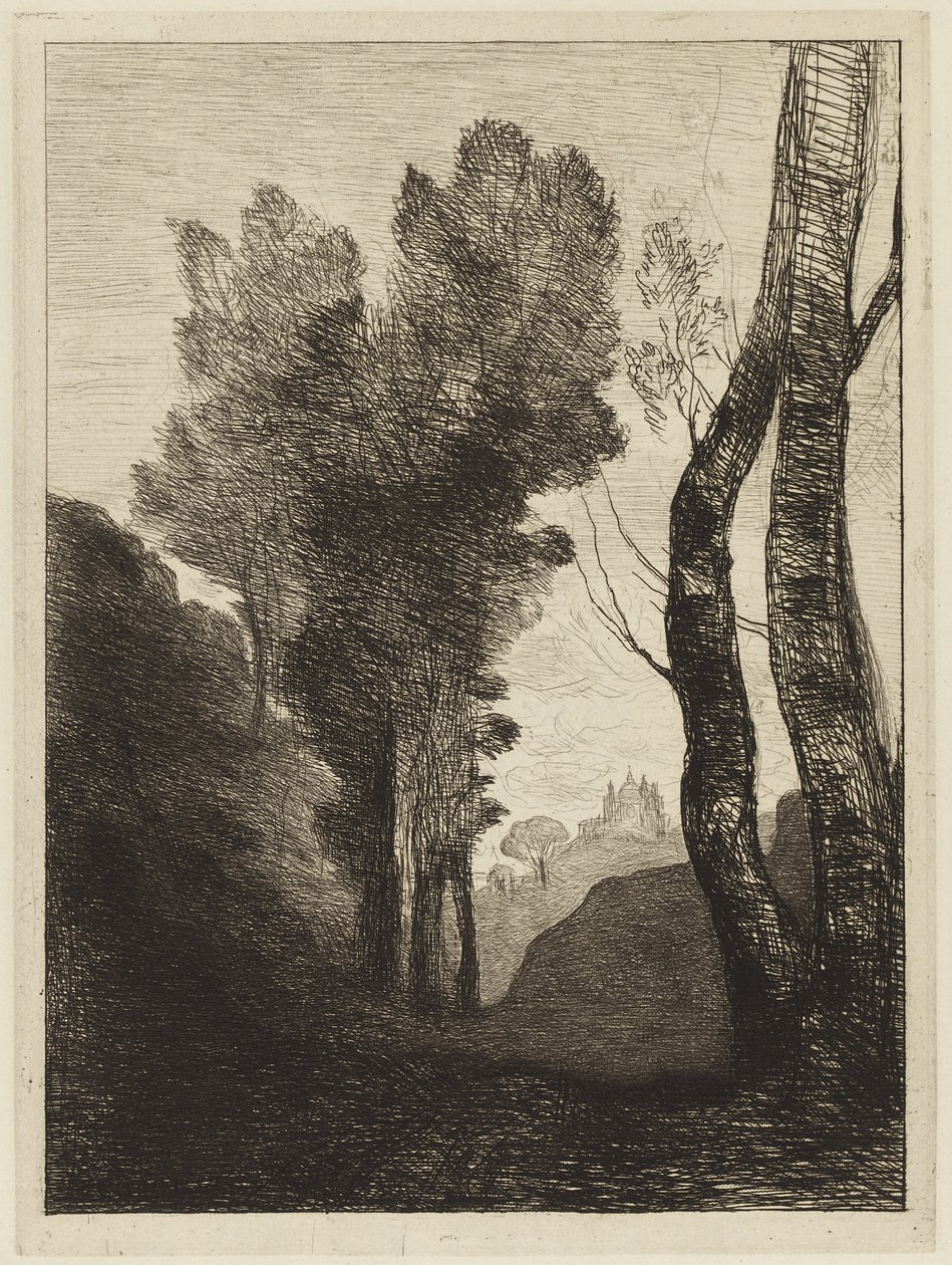 Rooman ympäristö tekijältä Jean Baptiste Camille Corot
