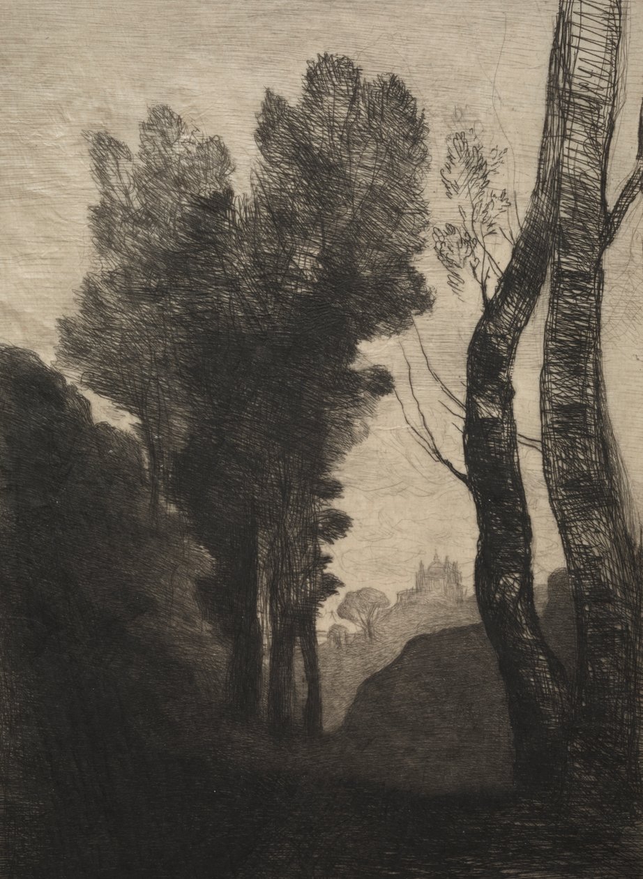 Rooman ympäristö tekijältä Jean Baptiste Camille Corot