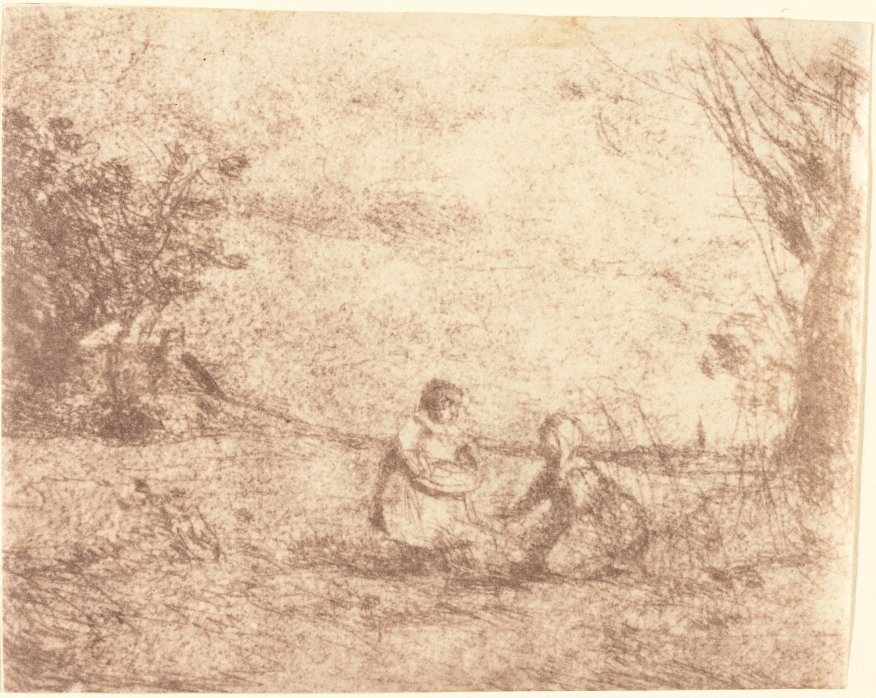 Maatilan lapset tekijältä Jean Baptiste Camille Corot