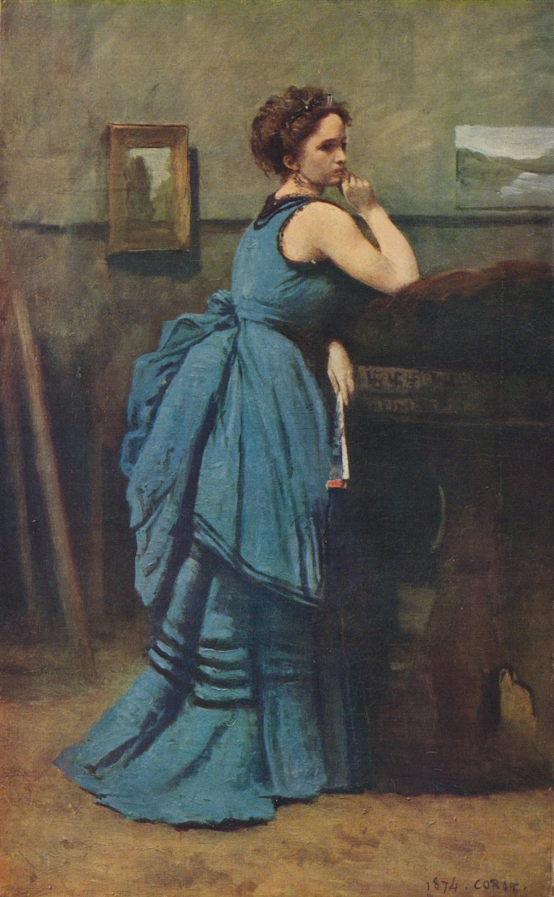 Nainen sinisessä, 1874, 1939 tekijältä Jean Baptiste Camille Corot