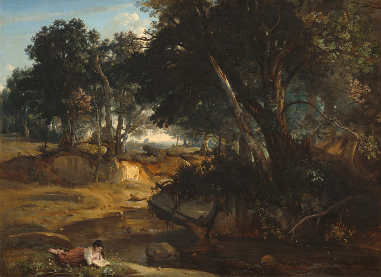 Fontainebleaun metsä tekijältä Jean Baptiste Camille Corot