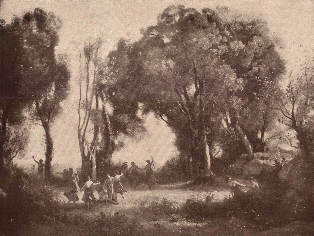 Saksa: Tanz der Nymphen Aamu. Nymfien tanssi tekijältä Jean Baptiste Camille Corot
