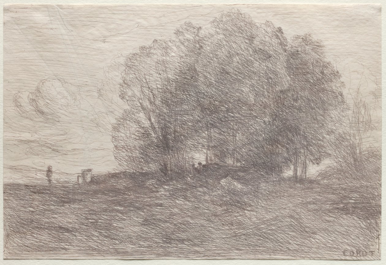 Puuryhmä, 1858. tekijältä Jean Baptiste Camille Corot