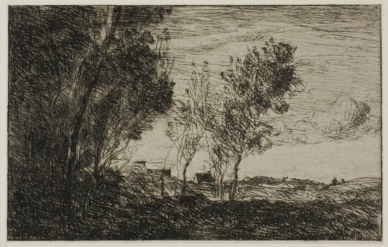 Dyyneissä: Haagin metsien matkamuisto tekijältä Jean Baptiste Camille Corot