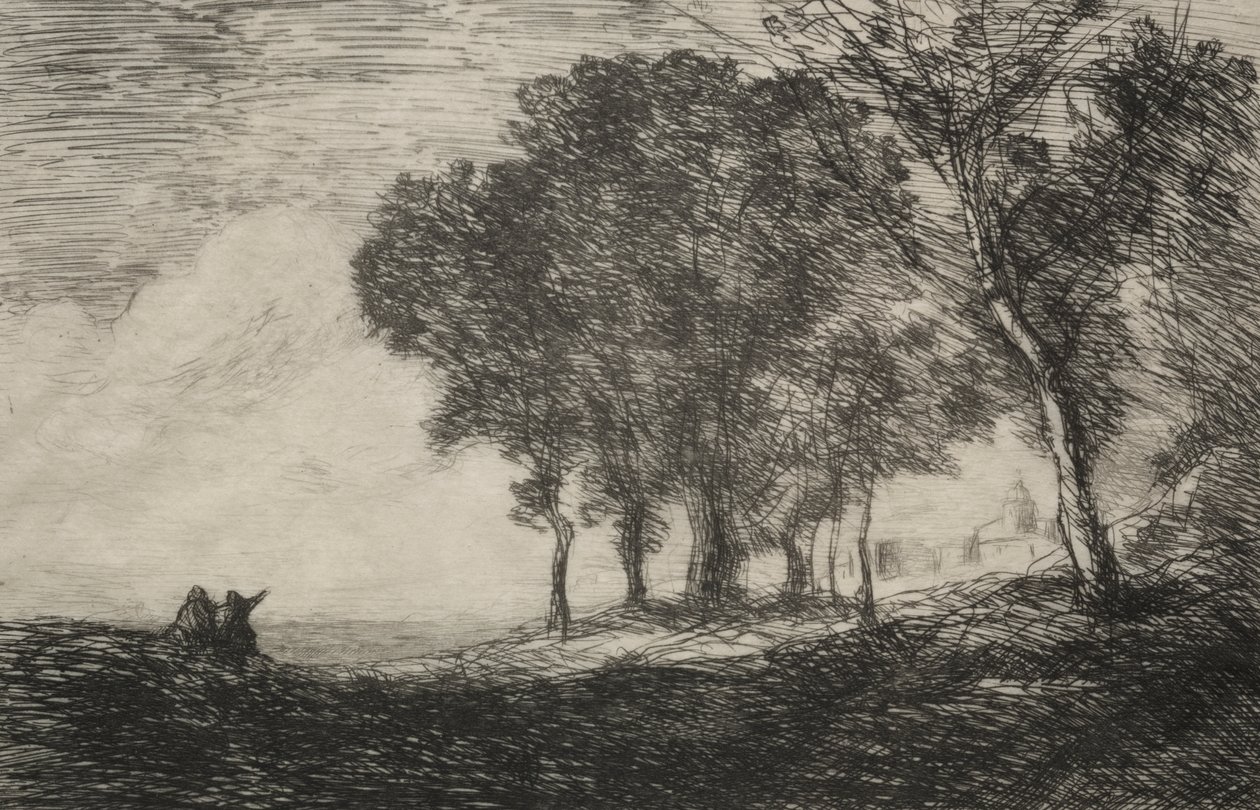 Italian maisema tekijältä Jean Baptiste Camille Corot