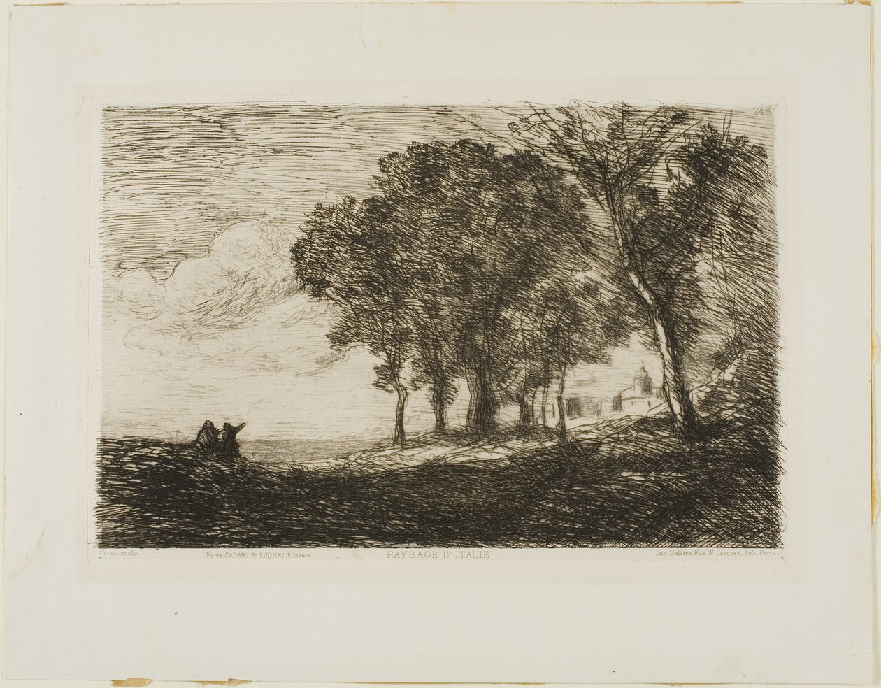 Italian maisema tekijältä Jean Baptiste Camille Corot