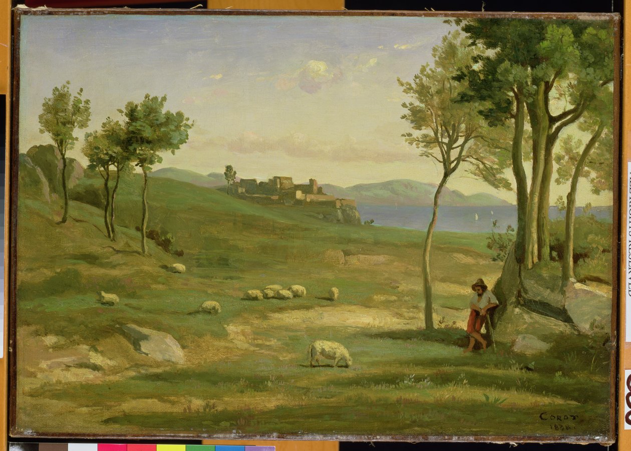 Italian maisema, 1838 tekijältä Jean Baptiste Camille Corot