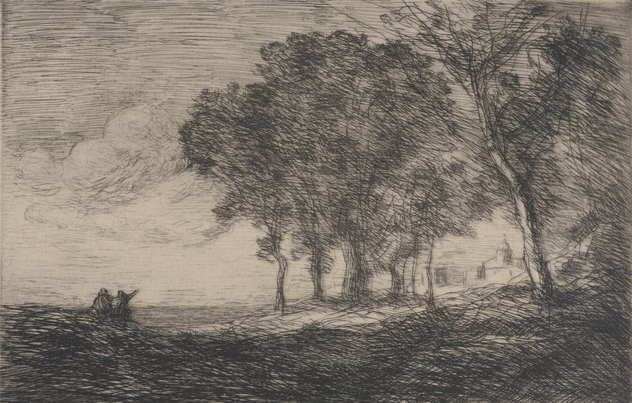 Italialainen maisema Italialainen maisema, n. 1865. tekijältä Jean-Baptiste-Camille Corot
