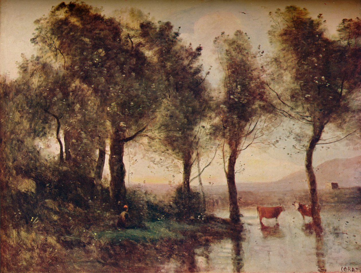 LEtang, The Ponds, 1800-luku, 1910 tekijältä Jean Baptiste Camille Corot