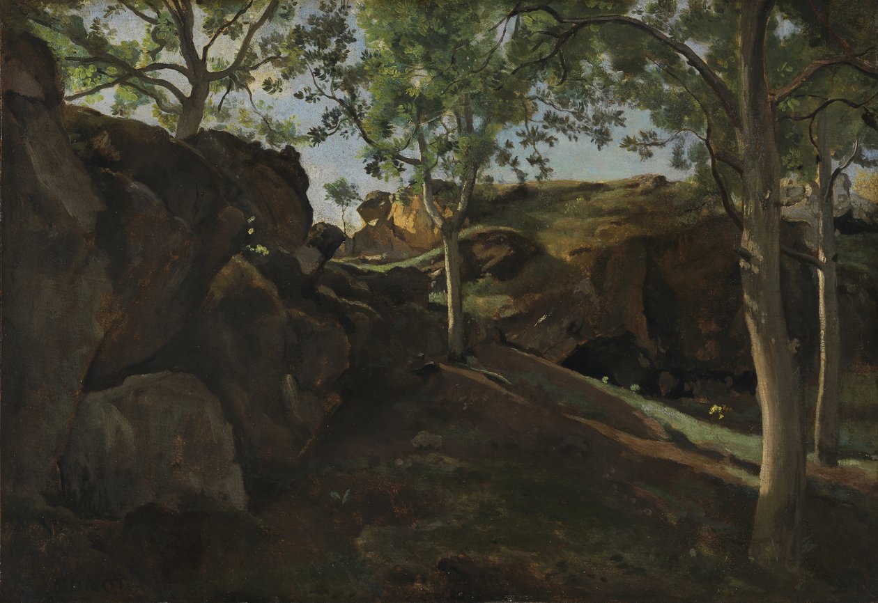 Chestnut Grove, 1830-40 tekijältä Jean Baptiste Camille Corot