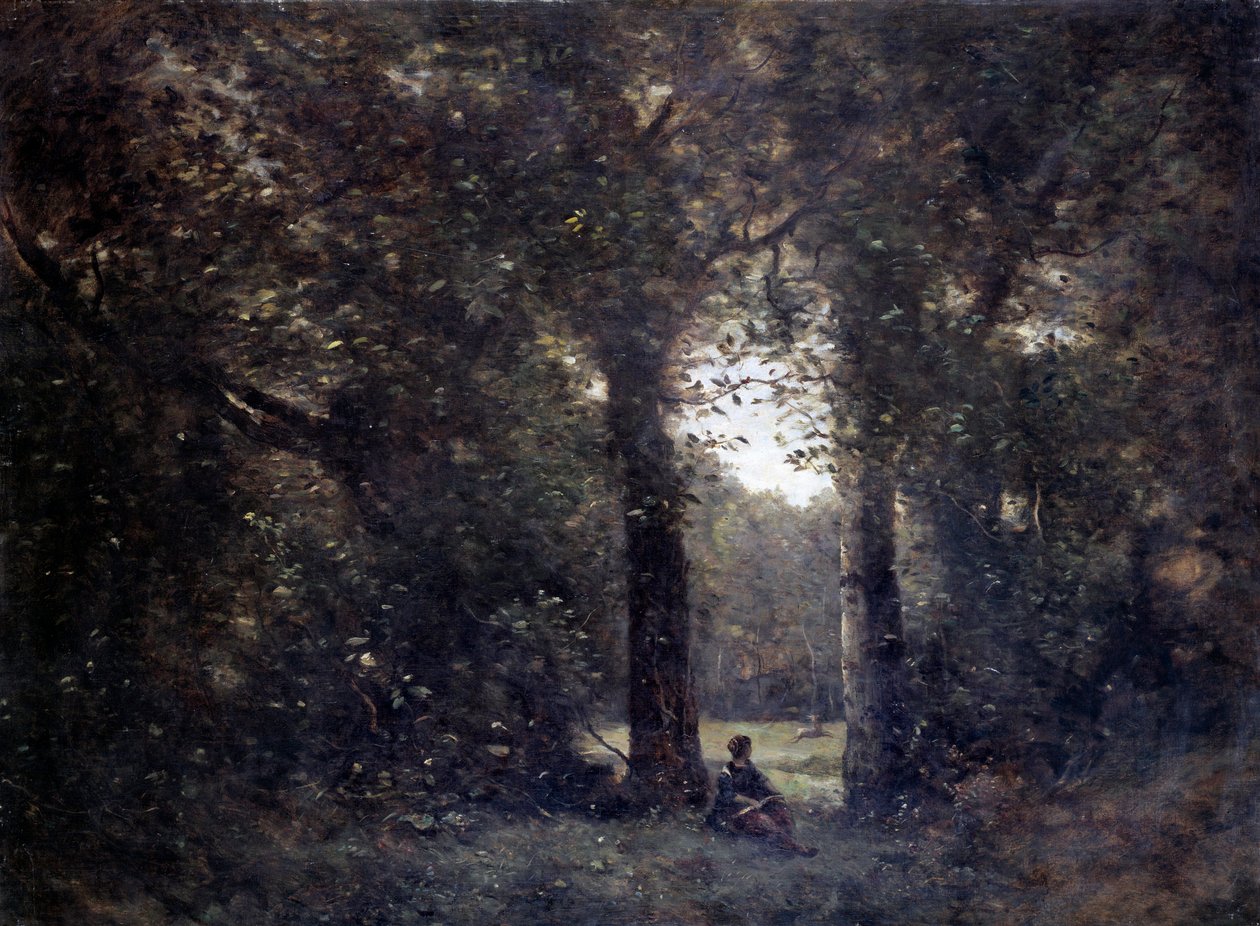 La cleriere, matkamuisto Avrayn kaupungista Camille Corotin maalaus (1796-1875) 1800-luvun su. 1x1,34 m. tekijältä Jean Baptiste Camille Corot