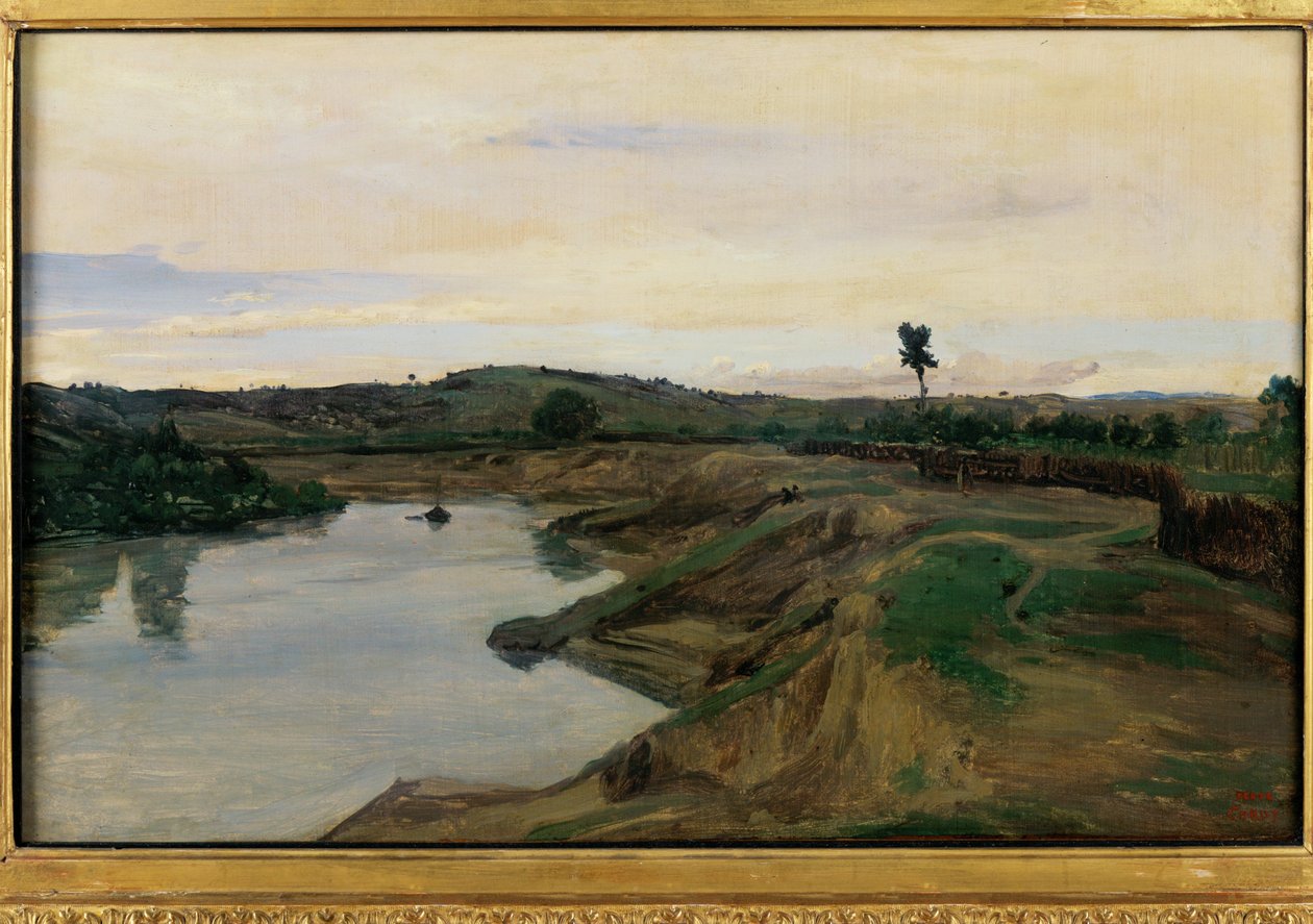 Poussinin kävely, Rooman maaseutu ... tekijältä Jean Baptiste Camille Corot