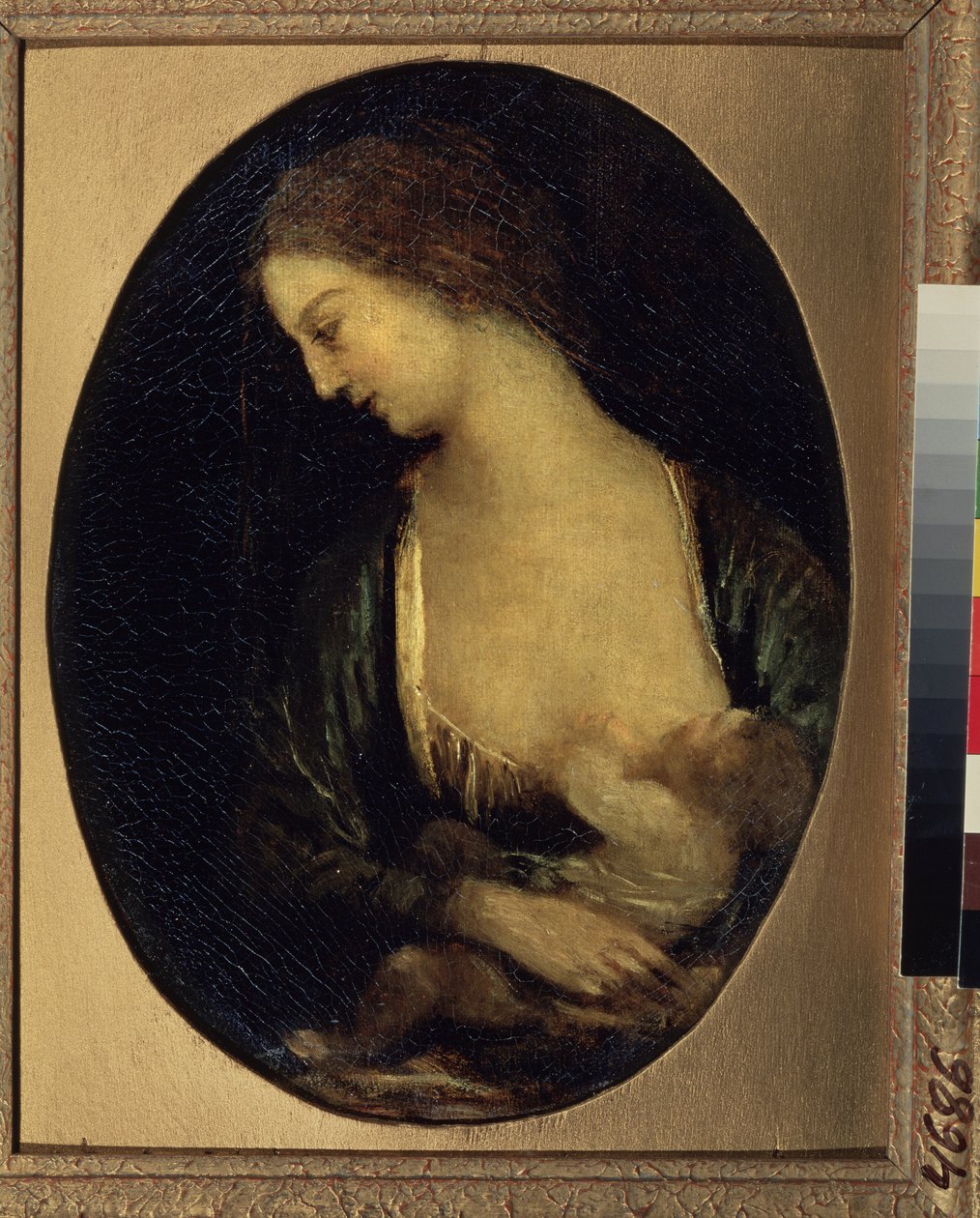 ""Verneuilin neitsyt"" (Verneuilin neitsyt) Camille Corotin (1796-1875) maalaus 1850-1860 Pushkin-museo, Moskova tekijältä Jean Baptiste Camille Corot