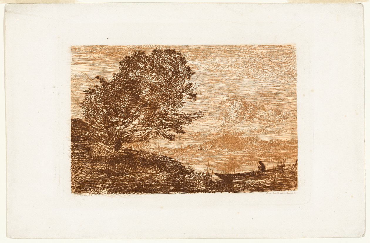 Järvi Tirolissa tekijältä Jean Baptiste Camille Corot