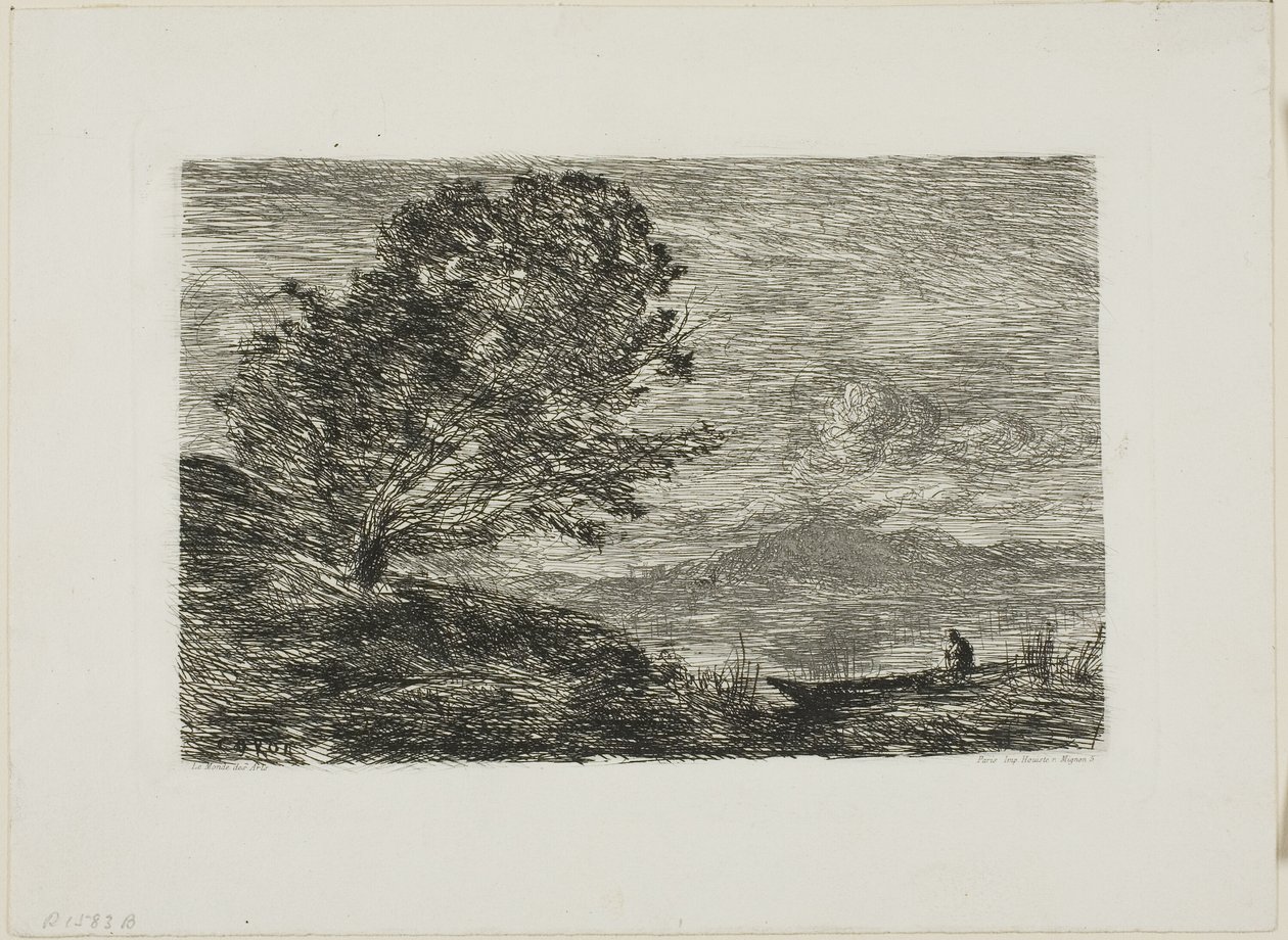 Järvi Tirolissa tekijältä Jean Baptiste Camille Corot
