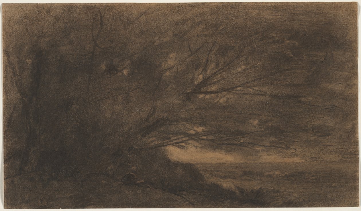 Maisema (suuri puu) tekijältä Jean Baptiste Camille Corot