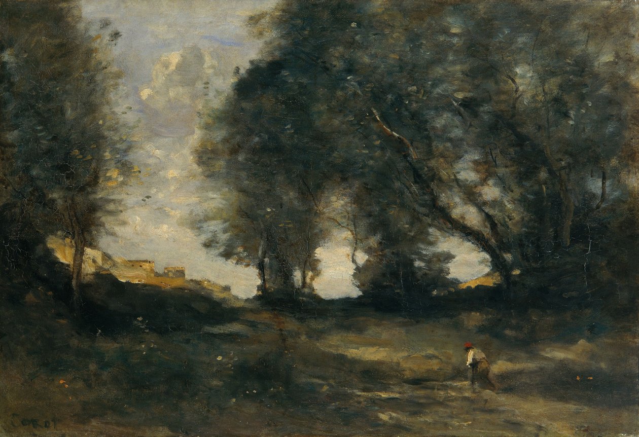 Maisema, noin 1860 (öljy kankaalle) tekijältä Jean Baptiste Camille Corot