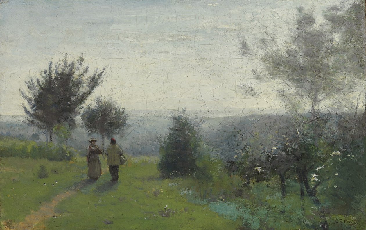 kevään aamunkoitto tekijältä Jean Baptiste Camille Corot