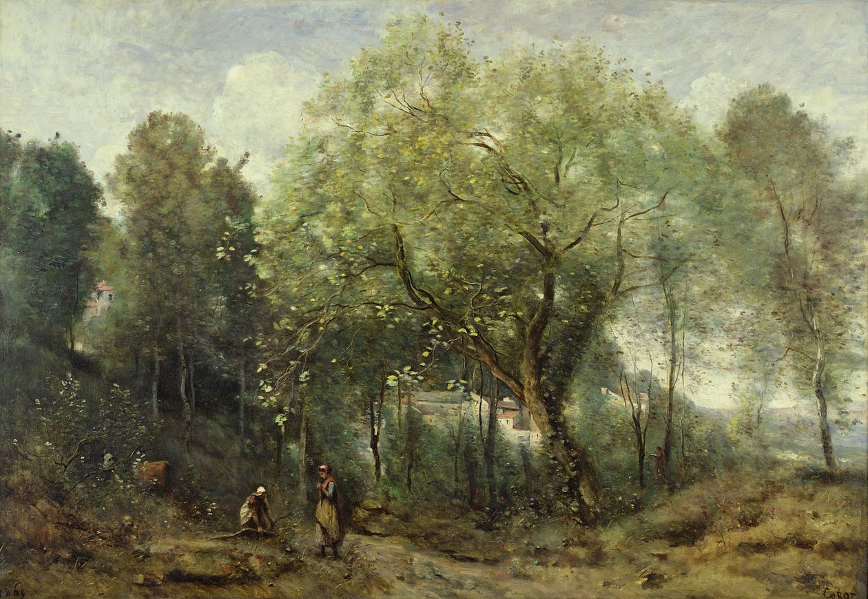 Le Catalpa, Ville-dAvrayn muisto, 1869 tekijältä Jean Baptiste Camille Corot
