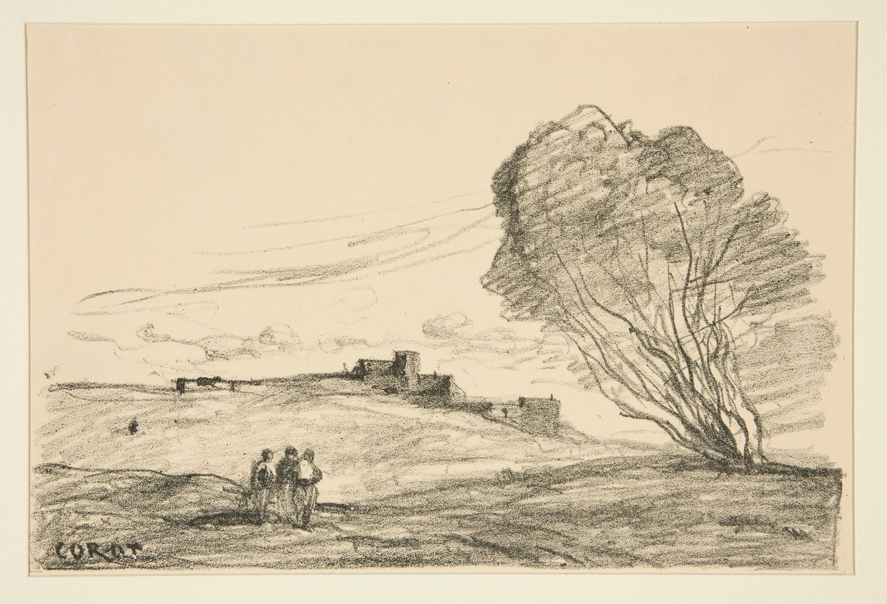 Le Fort d?tach? (Syrjäinen linnoitus) tekijältä Jean Baptiste Camille Corot