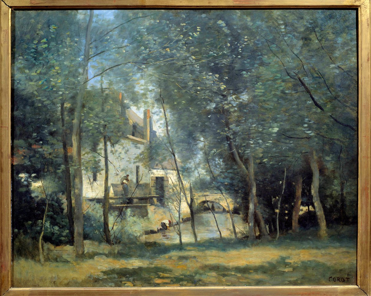 Le Moulin de Saint-Nicolas-Lez-Arrasin maalaus Camille Corotista (1796-1875) 1874 su. 0,65 x 0,81 m Pariisi, Orsay-museo tekijältä Jean Baptiste Camille Corot