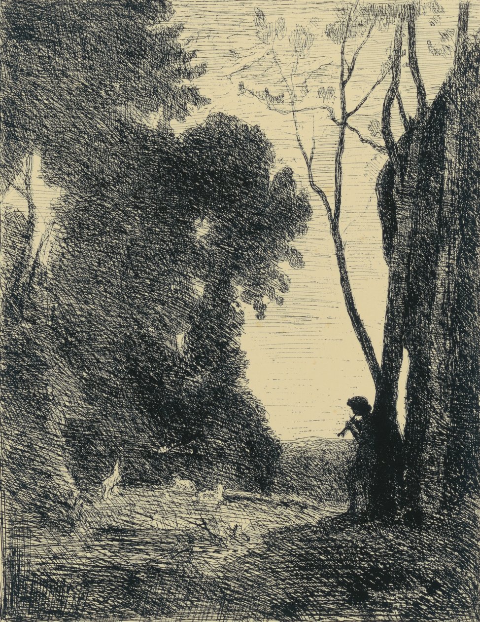 Le Petit Berger, 2em Planche tekijältä Jean Baptiste Camille Corot