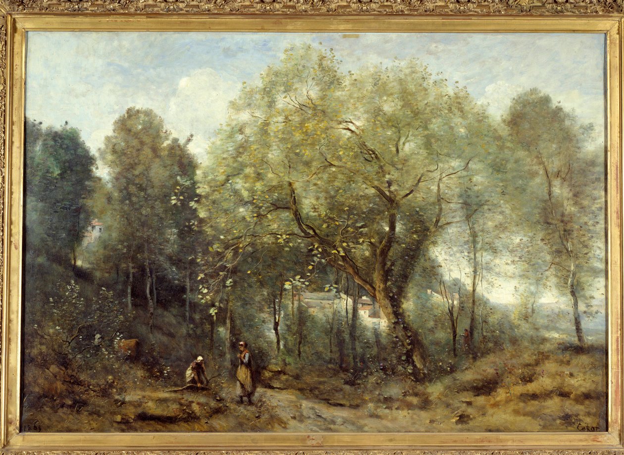 Le catalpa, matkamuisto Avrayn kaupungista Camille Corotin (1796-1875) maalaus 1869 su. 0,93x1,33 m Pariisi, Musee d
