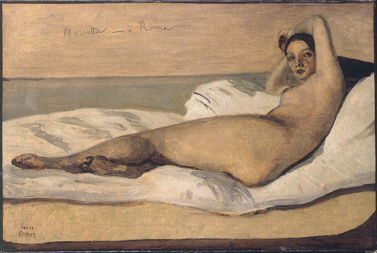 Marietta Roomalainen Odaliski tekijältä Jean Baptiste Camille Corot