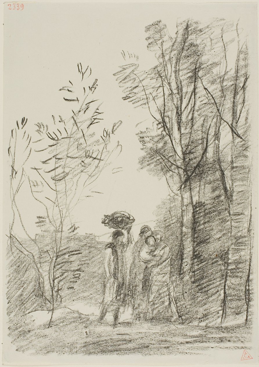 Tapaaminen metsässä tekijältä Jean Baptiste Camille Corot