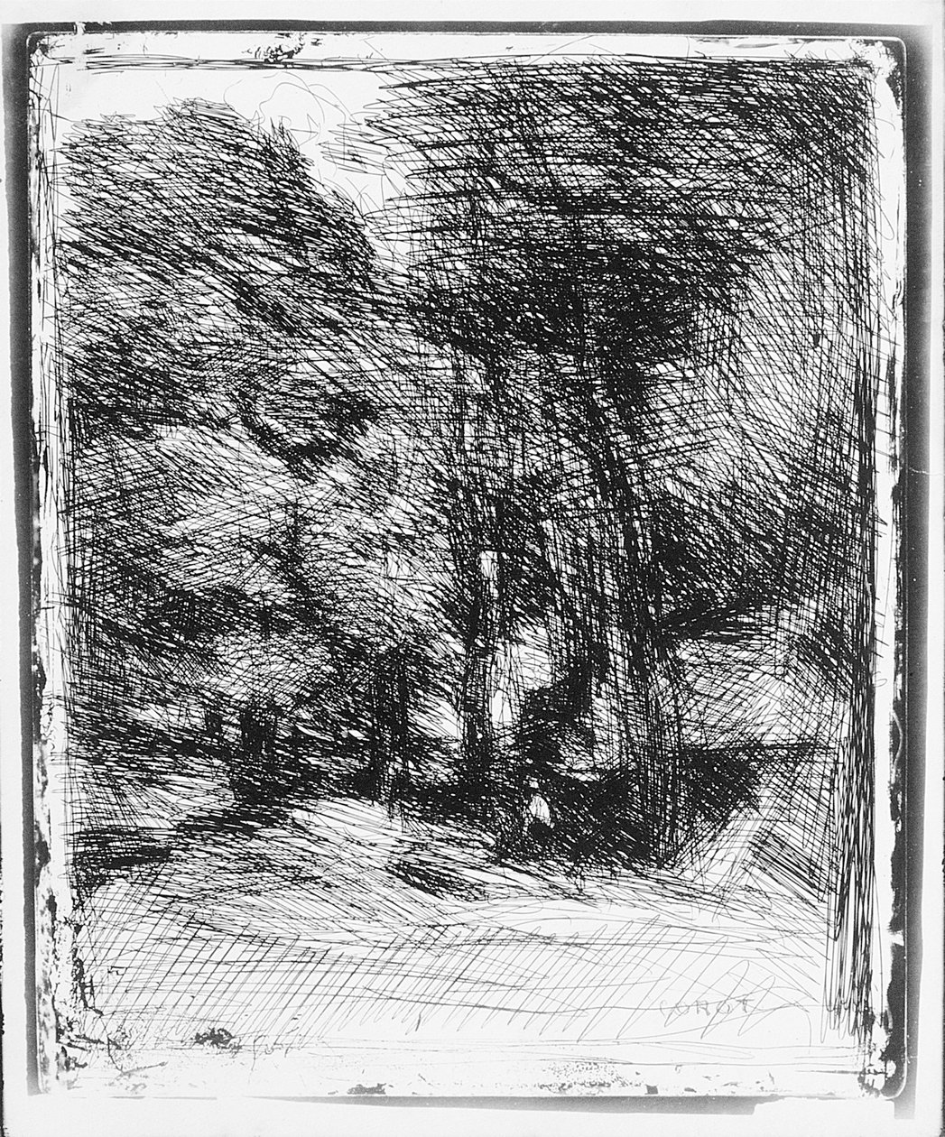 Bas Brhautin muisto, 1858 tekijältä Jean Baptiste Camille Corot