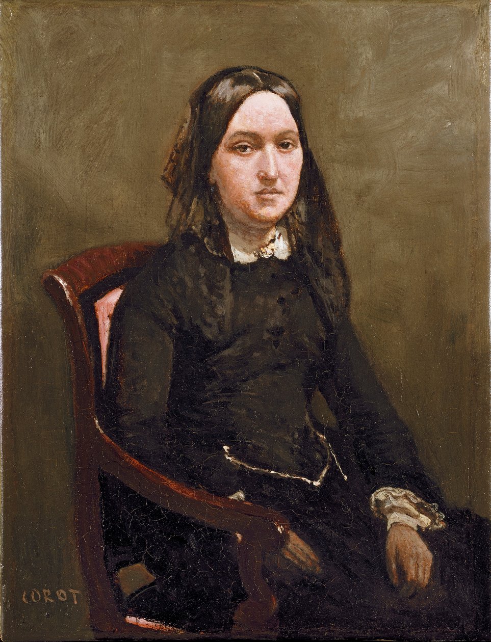 Rouva Bison, 1852 tekijältä Jean Baptiste Camille Corot