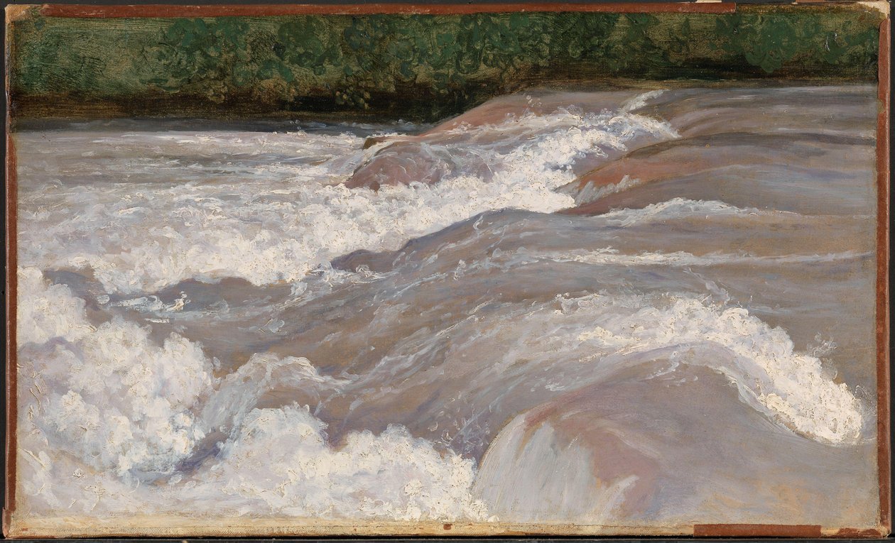 Norjalainen Bokmål:  Ternin kaskadin yläpuolella oleva Velino. tekijältä Jean Baptiste Camille Corot