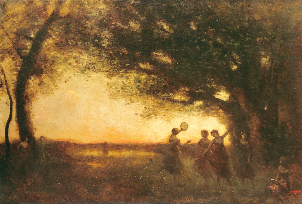 Illan iloja, 1875 tekijältä Jean Baptiste Camille Corot