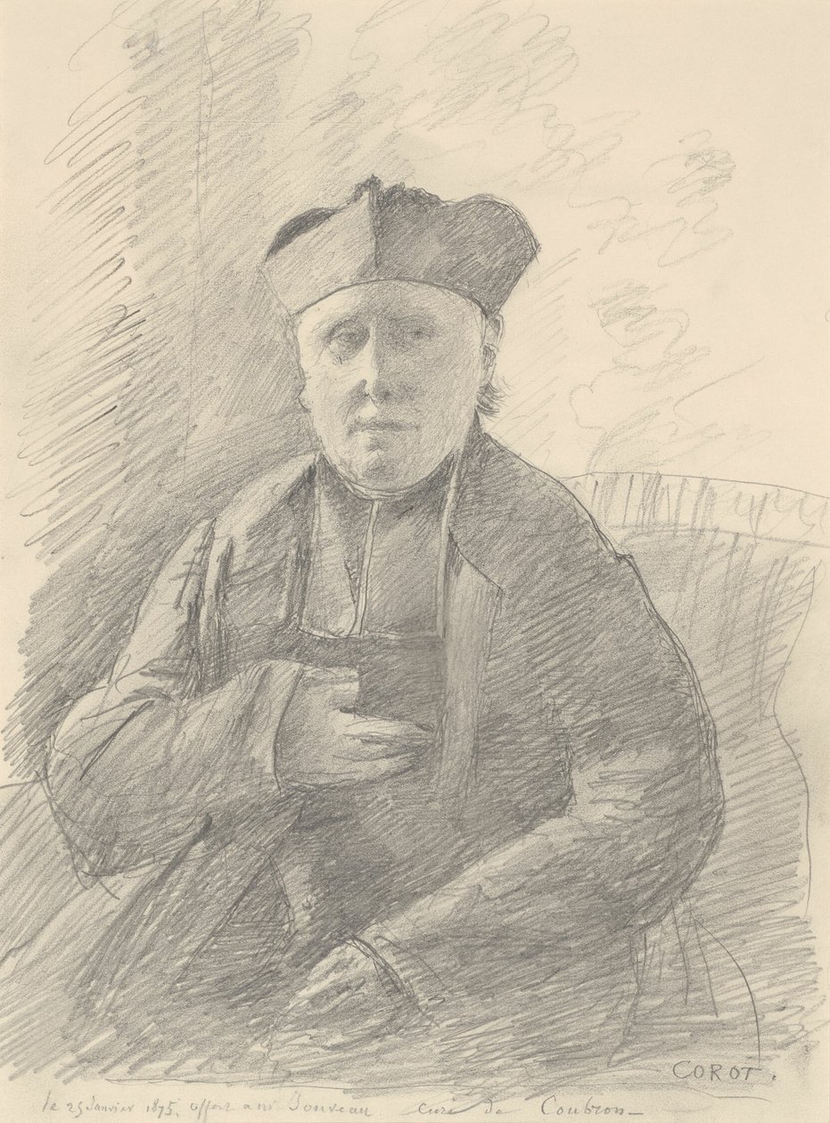 Abbé Jouveaun muotokuva tekijältä Jean Baptiste Camille Corot
